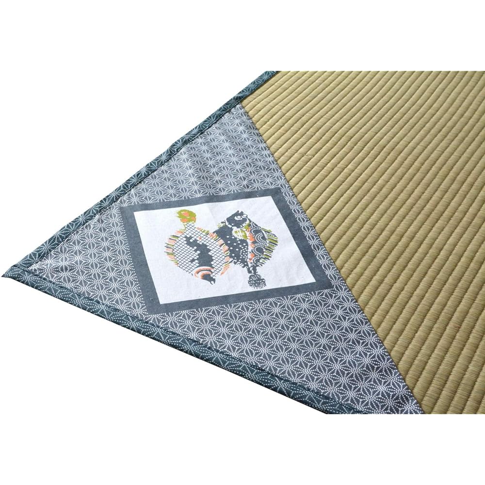 Hagiwara Rush Blue Approximately 180X240cm Rush Rug (with lining) Compact Storage "Flat" 81931210
