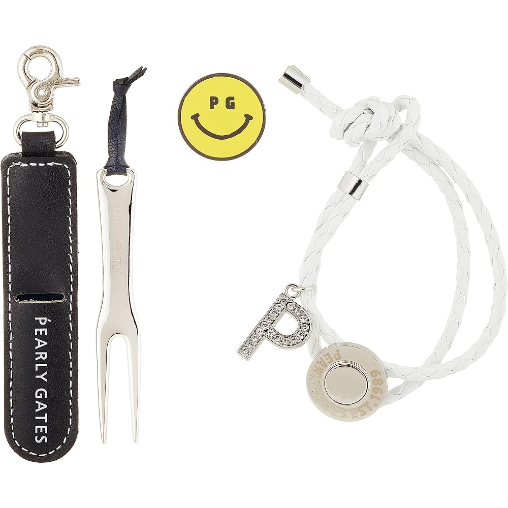 [Pearly Gates] Ball marker (SMILE GOODS set with fork and bracelet) / Golf / 053-3184507