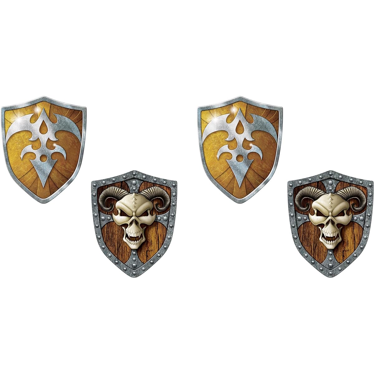Beistle 53349 Shield Cutouts, Multicolor