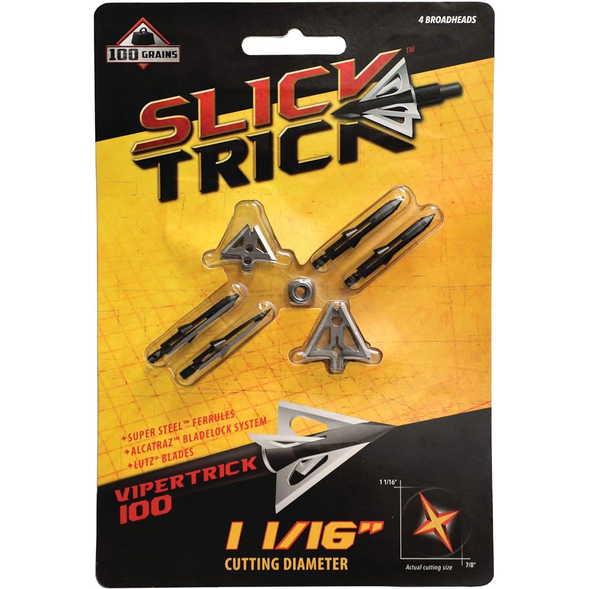 Slick Trick 1-1/16" Viper Trick 4 Pack 1-1/16" Black