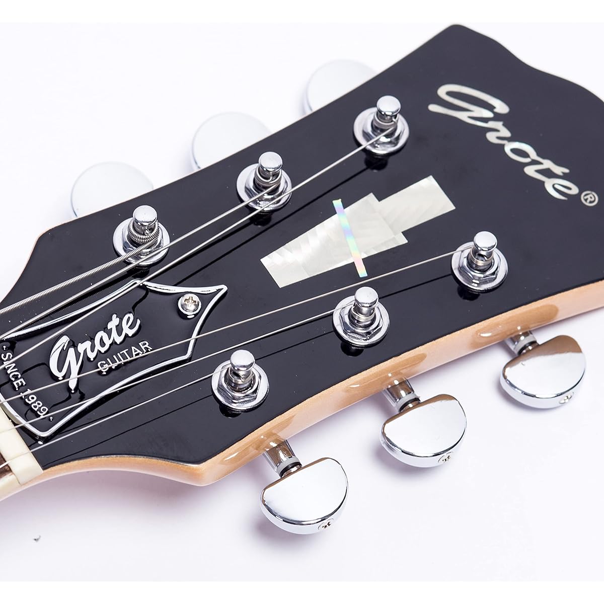 GROTE Jazz Electric Guitar Semi-Hollow Body Chrome Hardware (Natural)