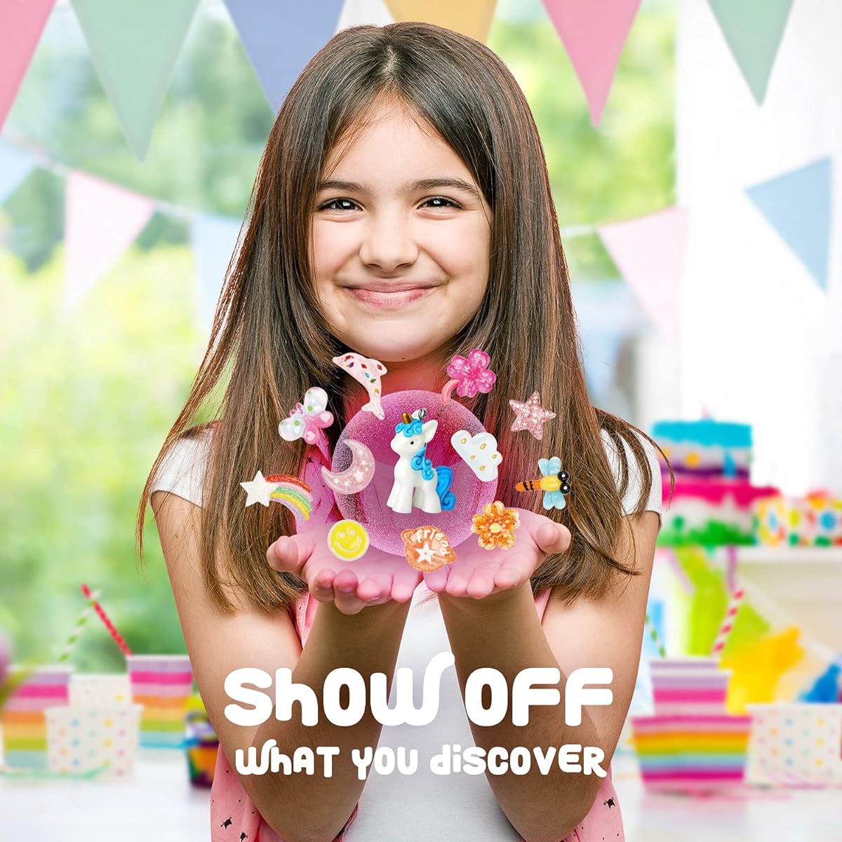 XXTOYS Jumbo Magic Dig Kit Unicorn Dig Kit 12 Charms Dolphin Butterfly Mermaid Toy Party Supplies Birthday Gifts for Girls & Boys Scientific Digging Toys for Kids
