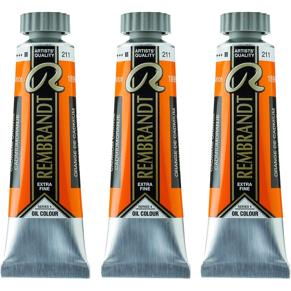 Talence oil paint Rembrandt 3-piece set cadmium orange 40ml (No. 9)