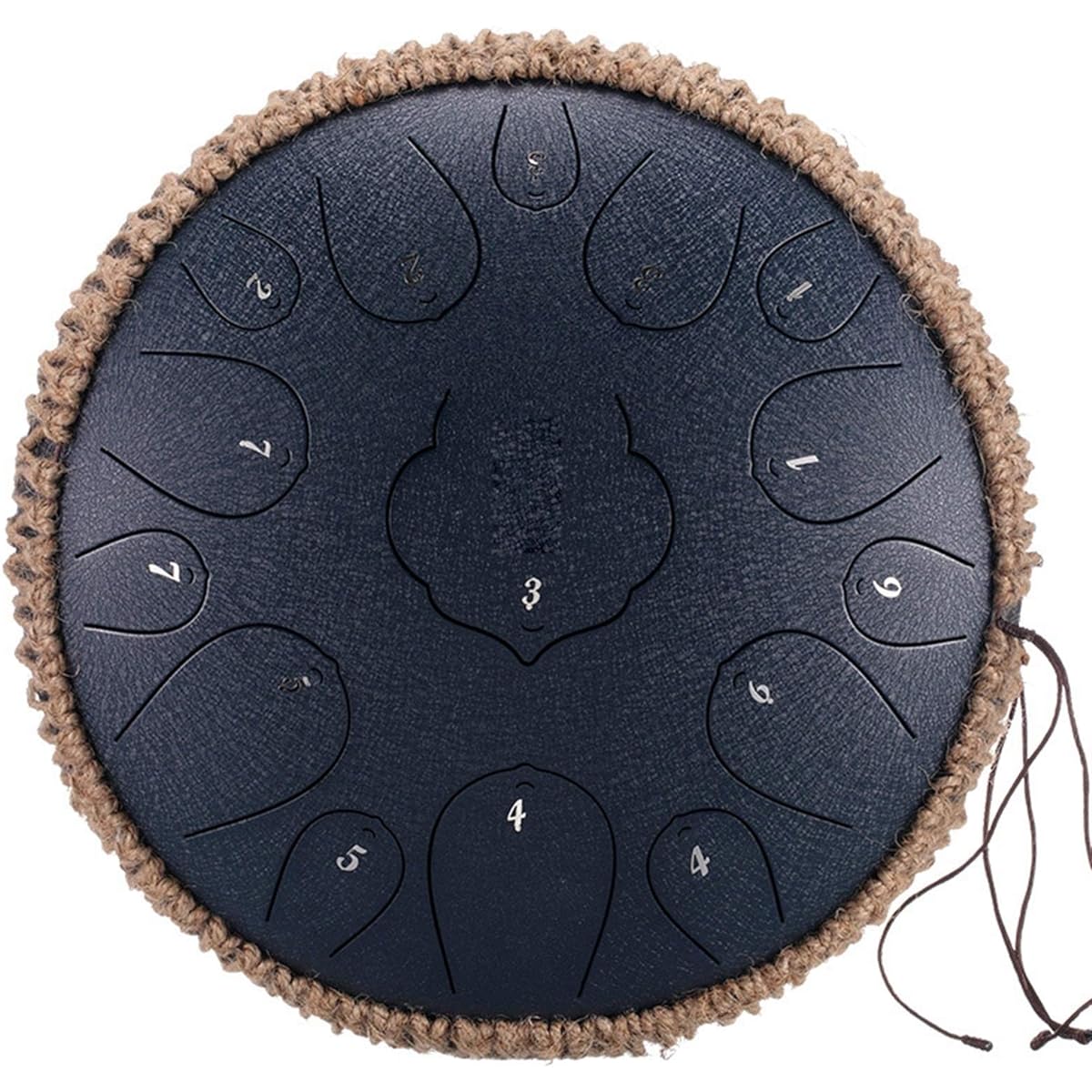Steel Drum, 15 Tone Hollow Drum 12 Inch Steel Tongue Drum Woven Hollow Drum Percussion Instrument Yoga Drum (Color: A, Size: 12INCH)