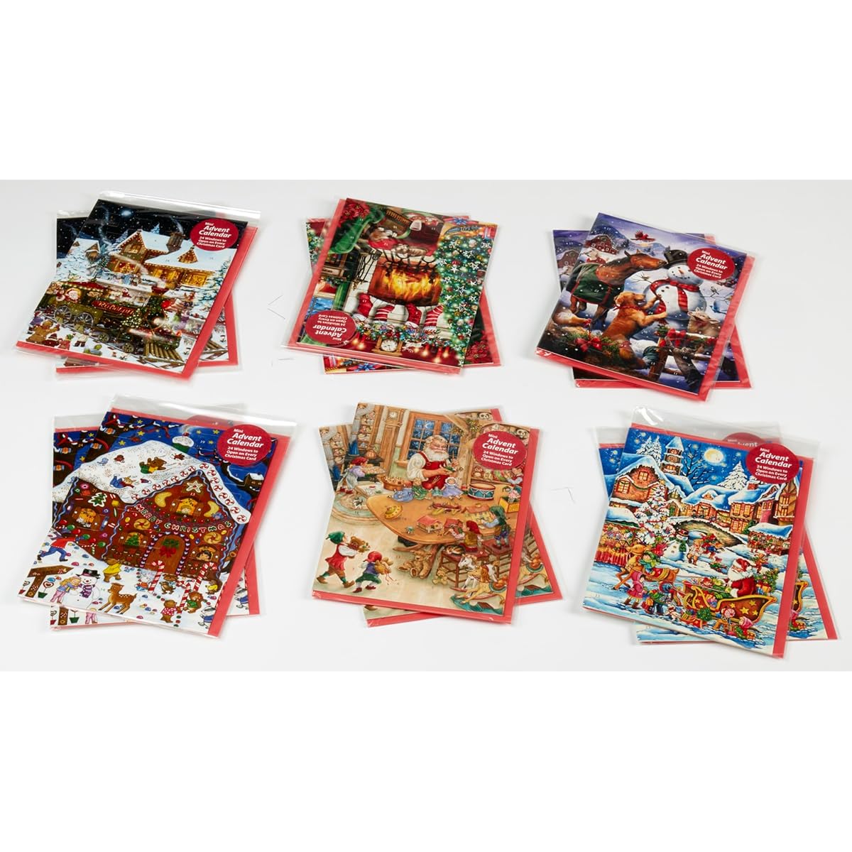 Vermont Christmas Company Fun Advent Calendar Greeting Card Set of 12 with Envelopes Perfect Early Christmas Card