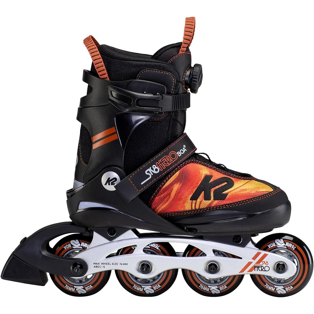 [Ketsu] Junior Inline Skates SK8 Hero Boa BOASK8 HERO BOA ALU Orange I21020030 4-8/22.0cm-25.5cm