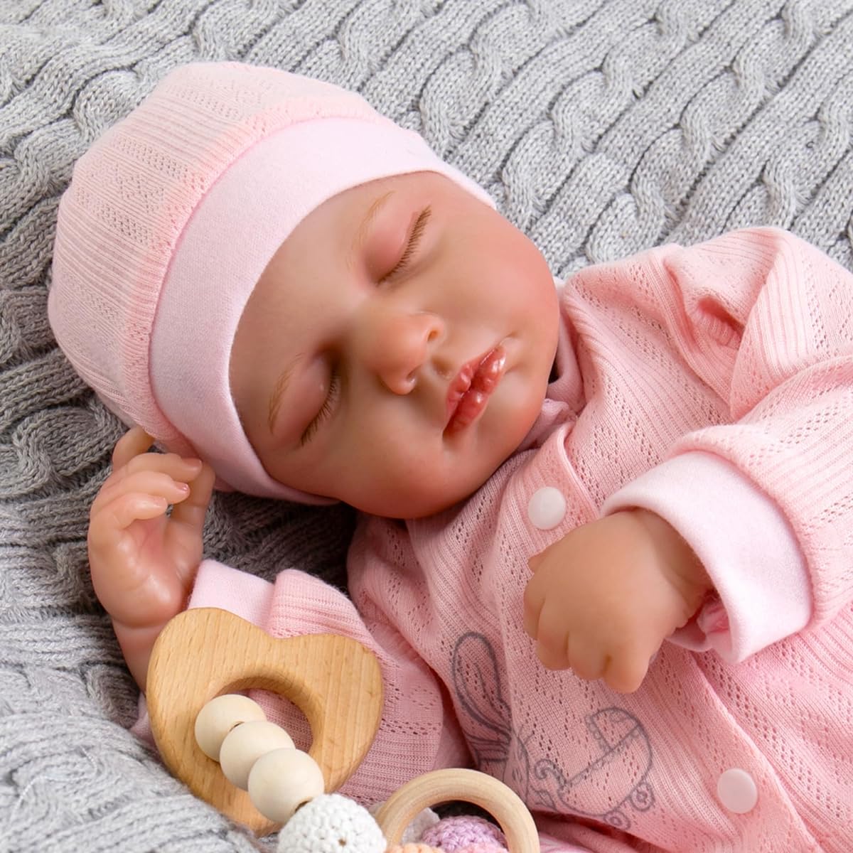 Aori Reborn Baby Girl Doll, 17 Inch Realistic Newborn Baby Doll for Ages 3+