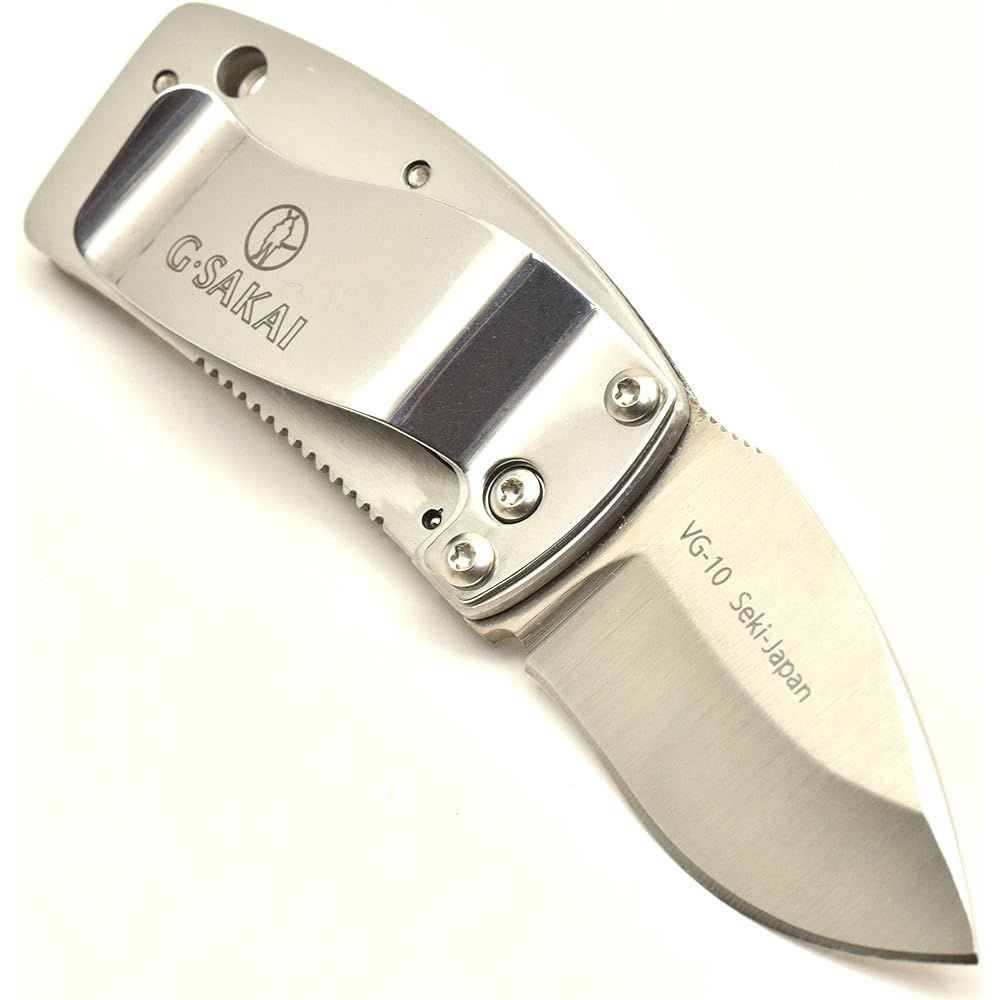 G・SAKAI Skull Money Clip Art Kawasemi Folding Knife