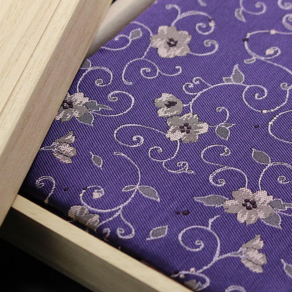 Nenju dot com Kinfu Fukusa <Nishijin Ori Pure Silk> Cherry arabesque (similar purple) For celebrations and condolences, with paulownia box, for celebrations and condolences, Fukusa Kinfu Fukusa Prayer beads, weddings, funerals, wakes, funerals, memorial