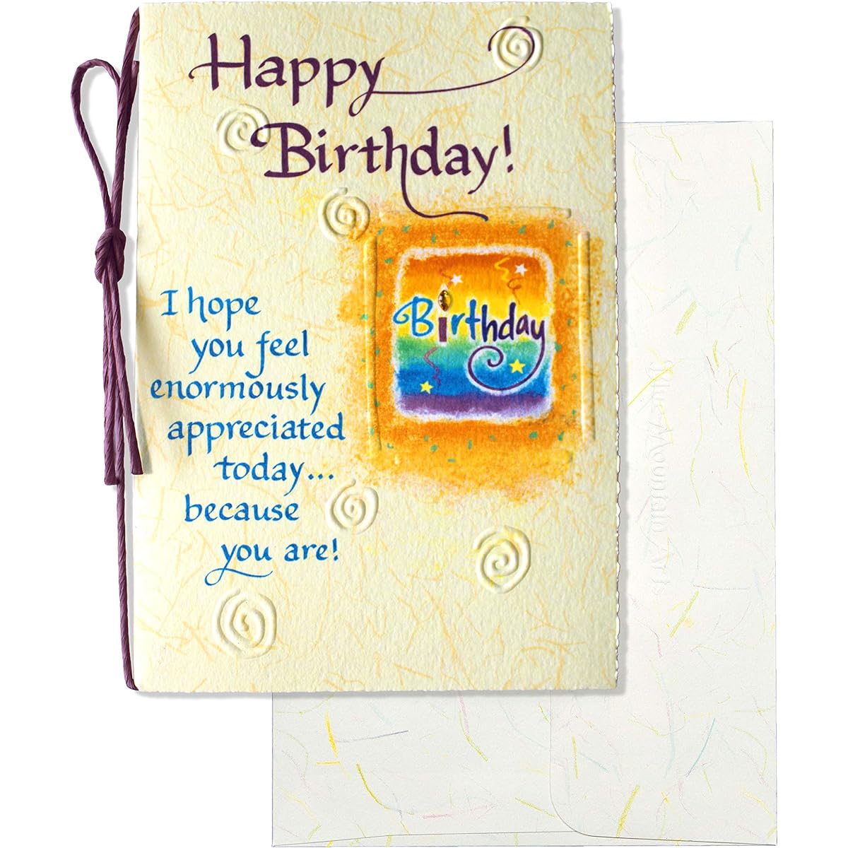 Blue Mountain Arts Birthday Card - For Family, Friends, Colleagues or Important People in Your Life (Happy Birthday! I hope you feel very appreciated today!)
