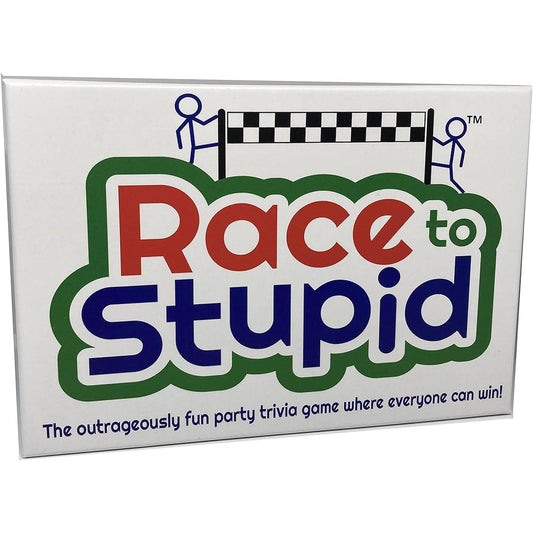 Race to Stupid Party Trivia Game - Super Fun Family Friendly Trivia Game for Adults and Teens - Everyone Can Win - 400 Trivia Questions - 2-6 Players - 30-45 Minute Play Time