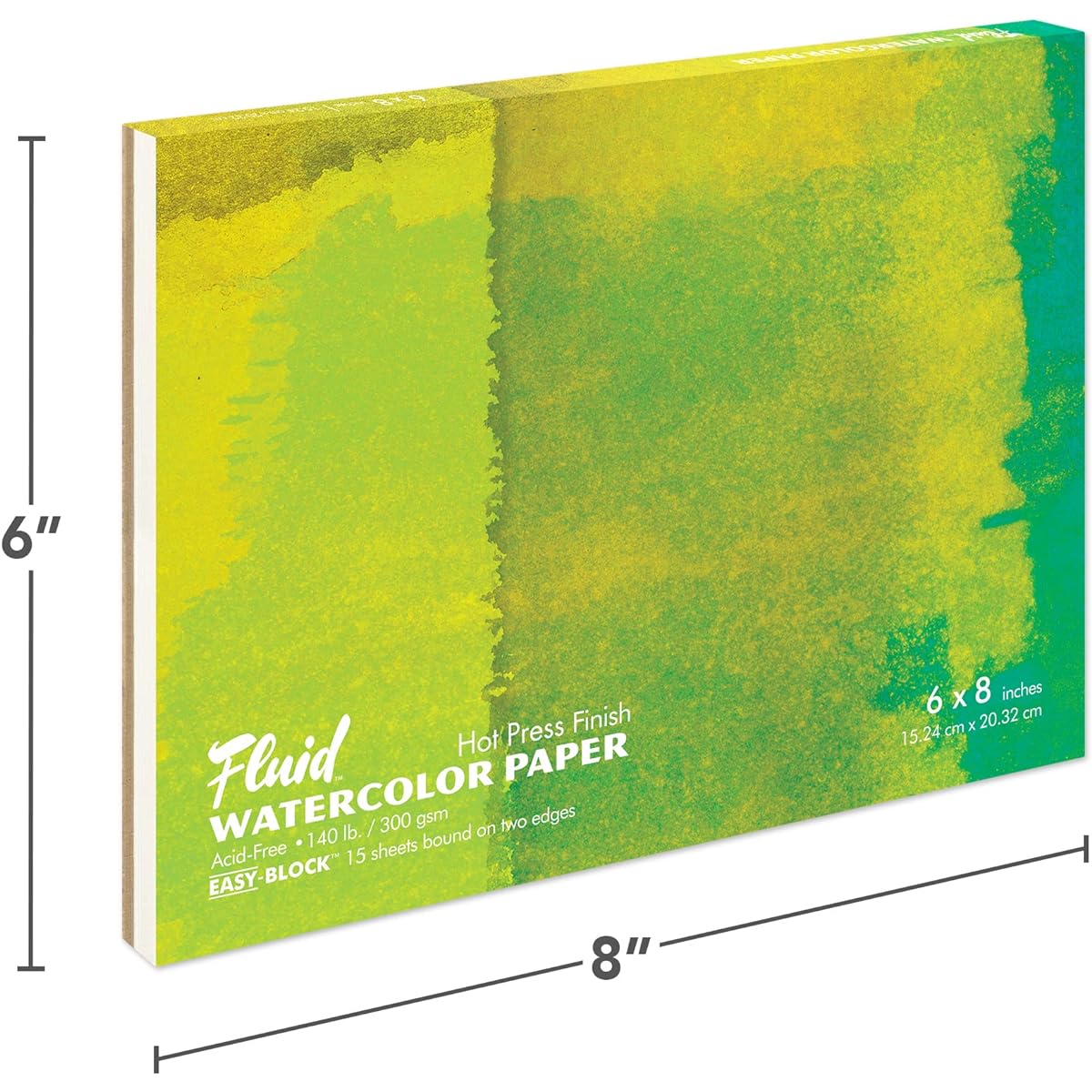 Fluid Watercolor Hot Press Block 6X8 by Global Art