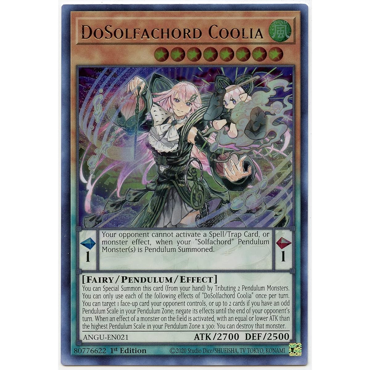 DoSolfachord Coolia - ANGU-EN021 - Ultra Rare - First Edition.