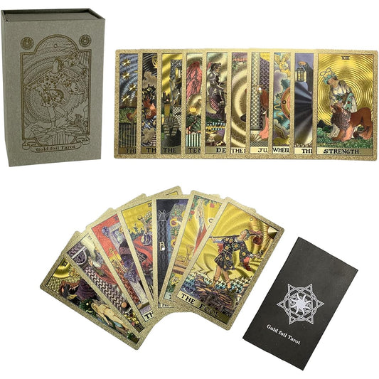 SUNHHHX Tarot Card Set, Tarot Deck, 78 Surface Laser Tarot Deck