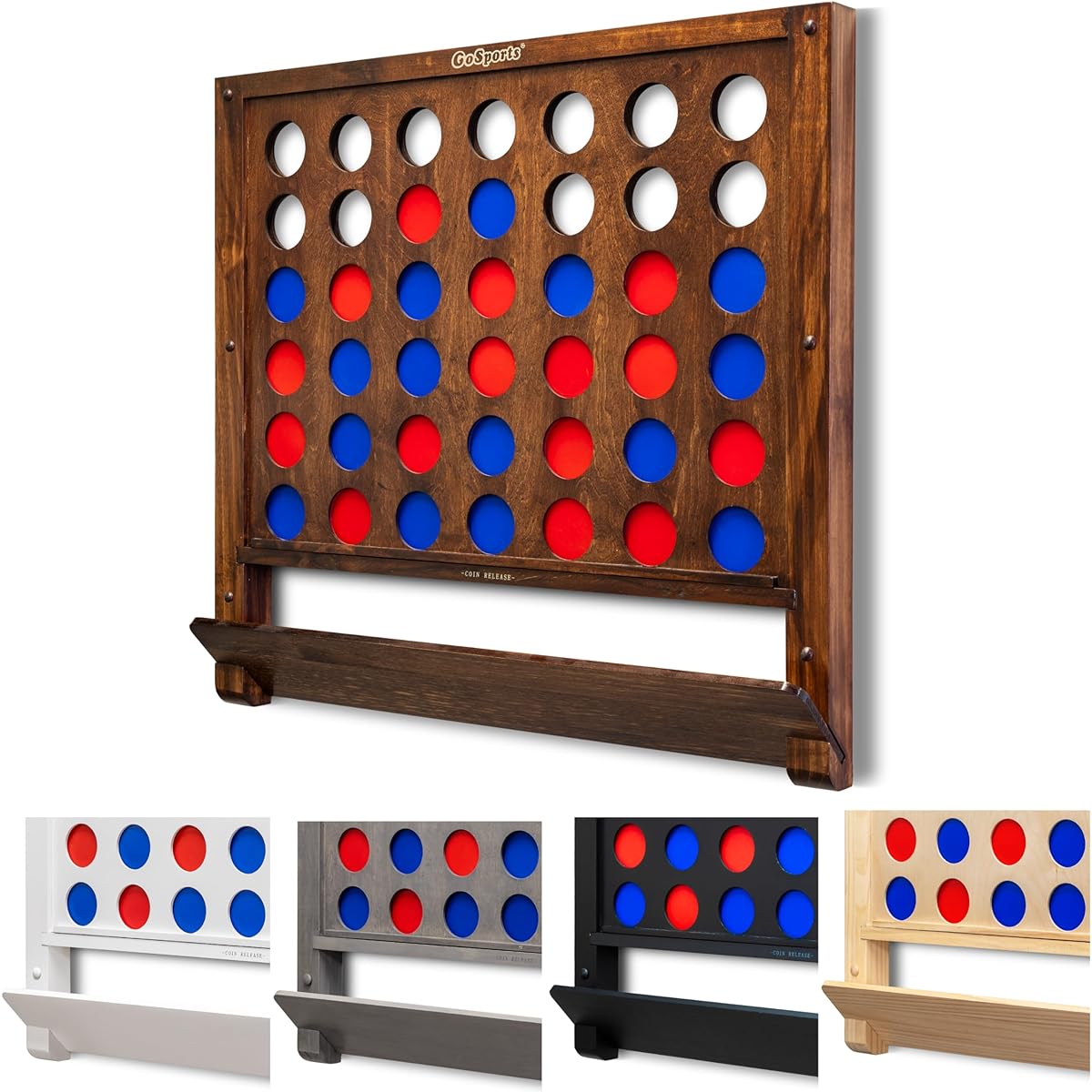 GoSports Wall Mounted Giant 4 Row Jumbo with Coins Choose a Style