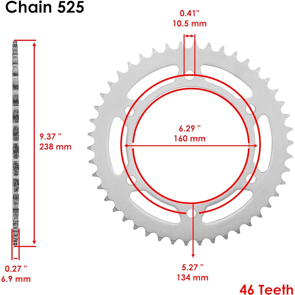 Caltric Red O-Ring Drive Chain & Sprocket Kit Fits Honda CBR600F4i CBR-600F4i CBR600 F4i 2001-2006