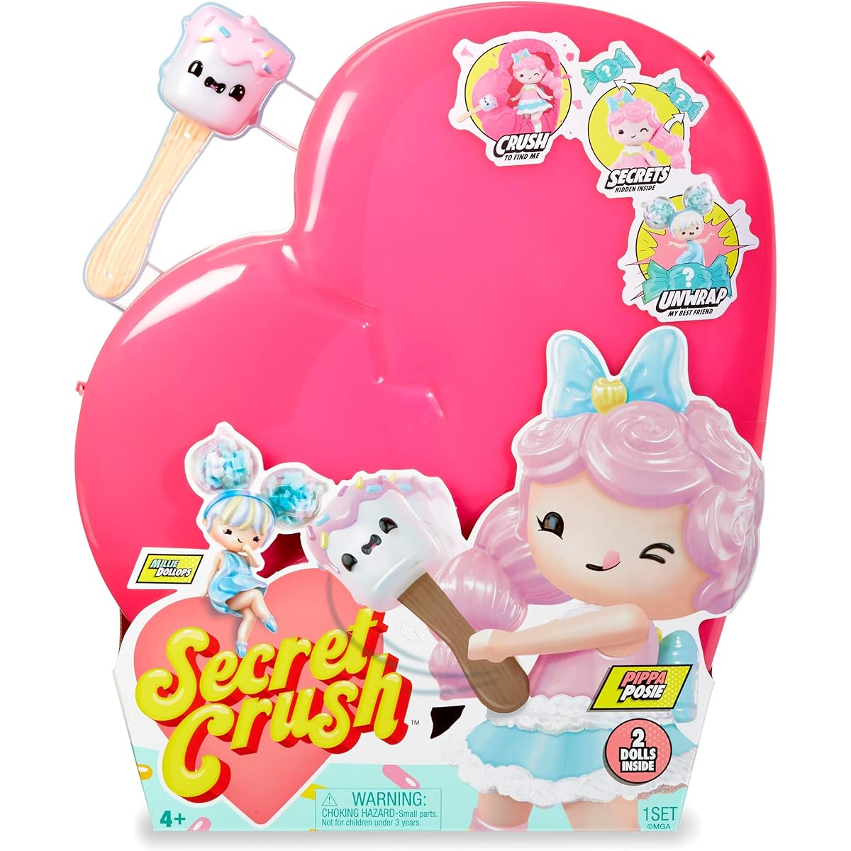 MGA Secret Crush Pippa Posie 13 inch Large Doll with Mini Best Friend [Parallel Import]