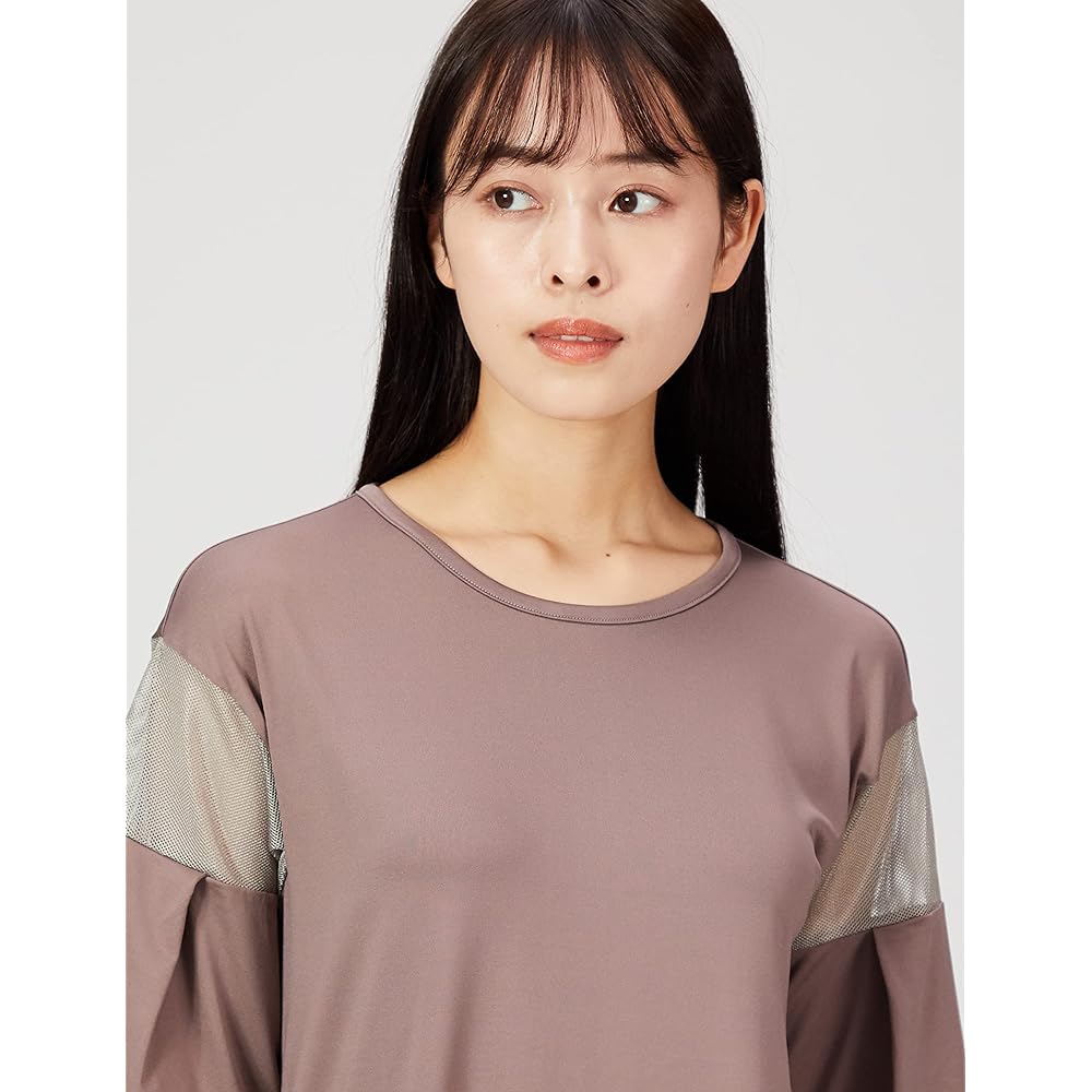 [CEDA Blue X/Wacoal] Outerwear Top Yoga Wear Long T-Shirt (3/4 Sleeves) DFY557 Women's