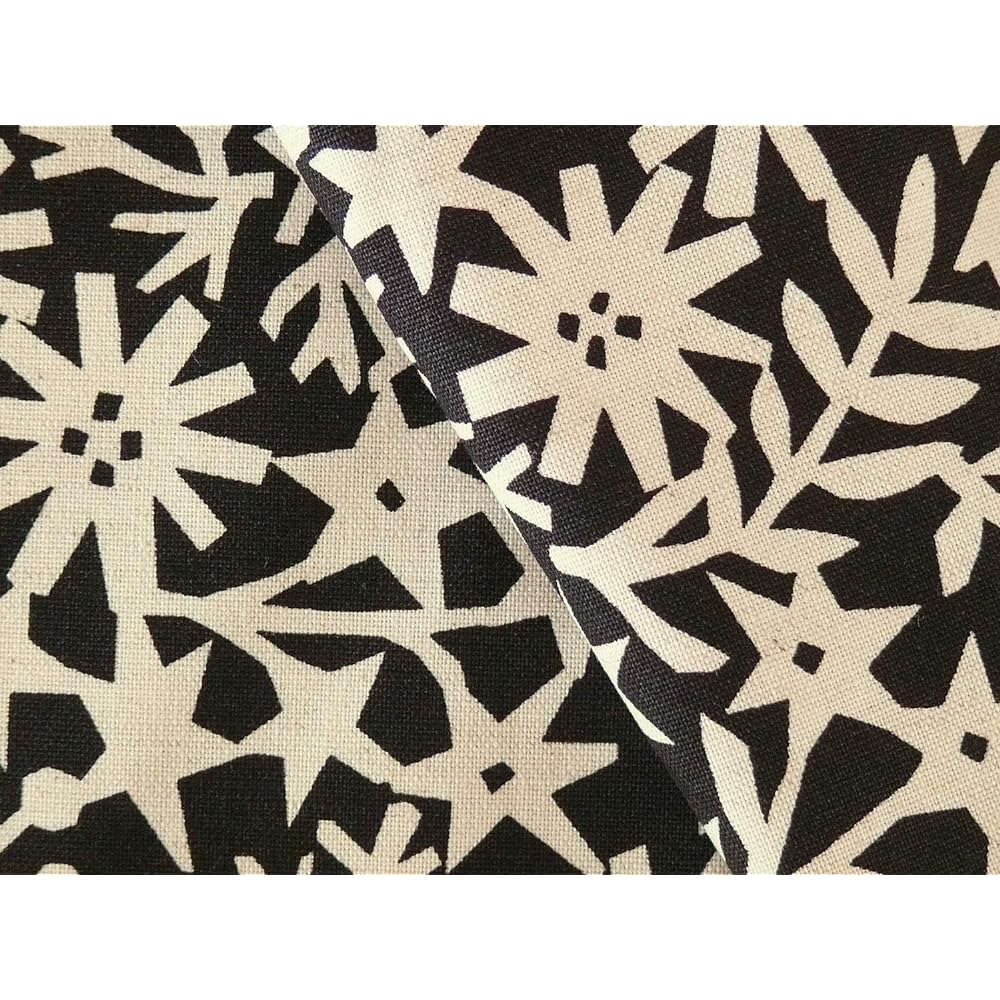 Quarter Report Curtains available from 16 sizes Kiriecobana Black Width 100 x Length 200cm Set of 2 Cotton Linen [Made in Japan] (Rieko Oka)