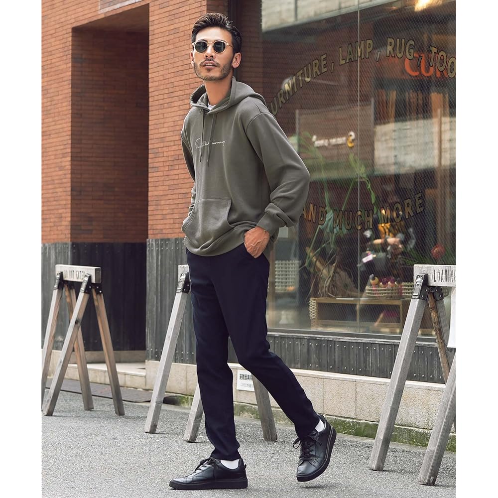 [JIGGYS SHOP] Ziggy's Shop Fleece Print Hoodie | Men's Tops Pullover Sweatshirt Hood Loose Oversize Big Silhouette Autumn Clothes Winter Clothes Spring Clothes Logo Long Sleeve Back Print
