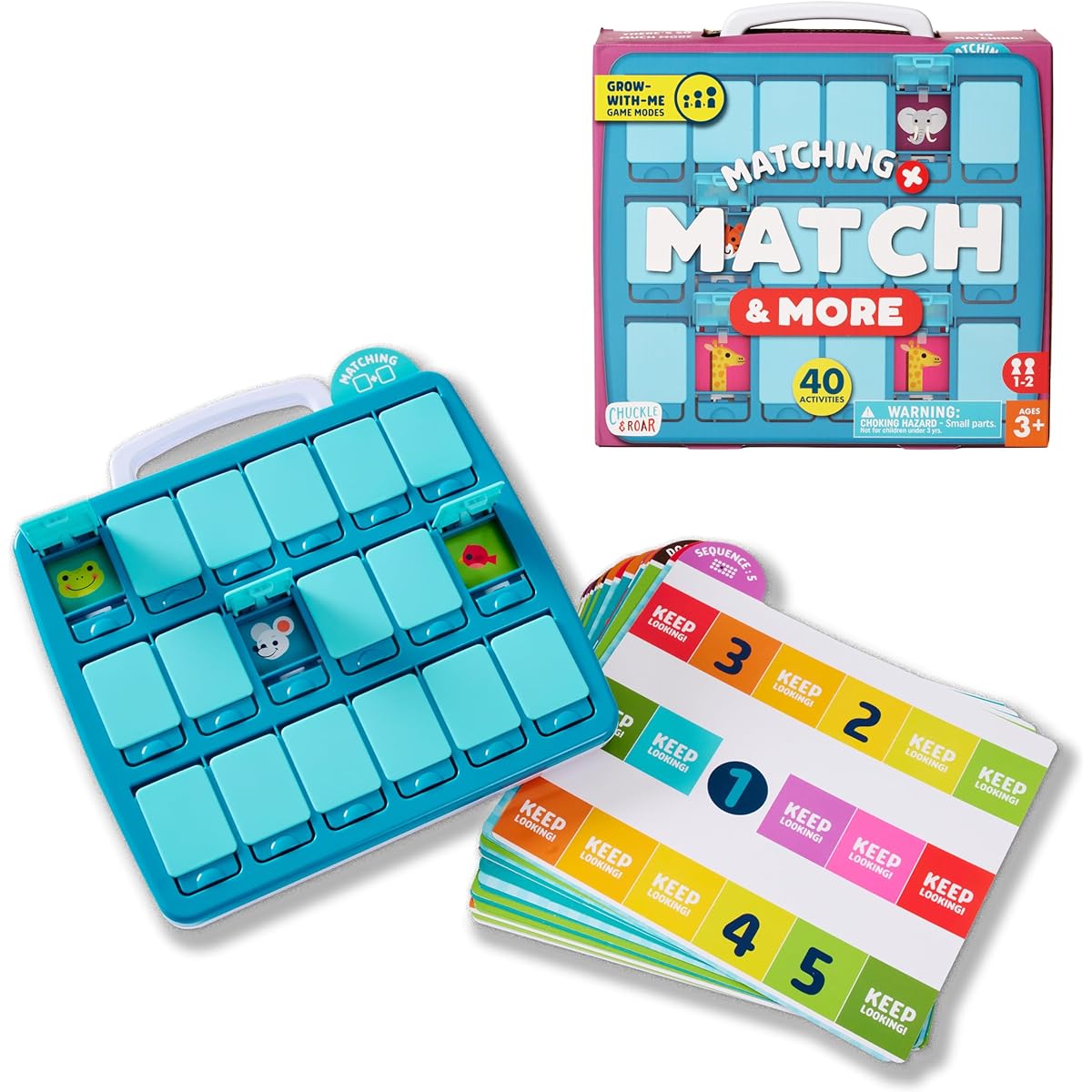 Chuckle & Roar - Match + Match and More - Family Fun Puzzles & Games - Travel Fun on the Go - Great for Preschoolers - Ages 3+