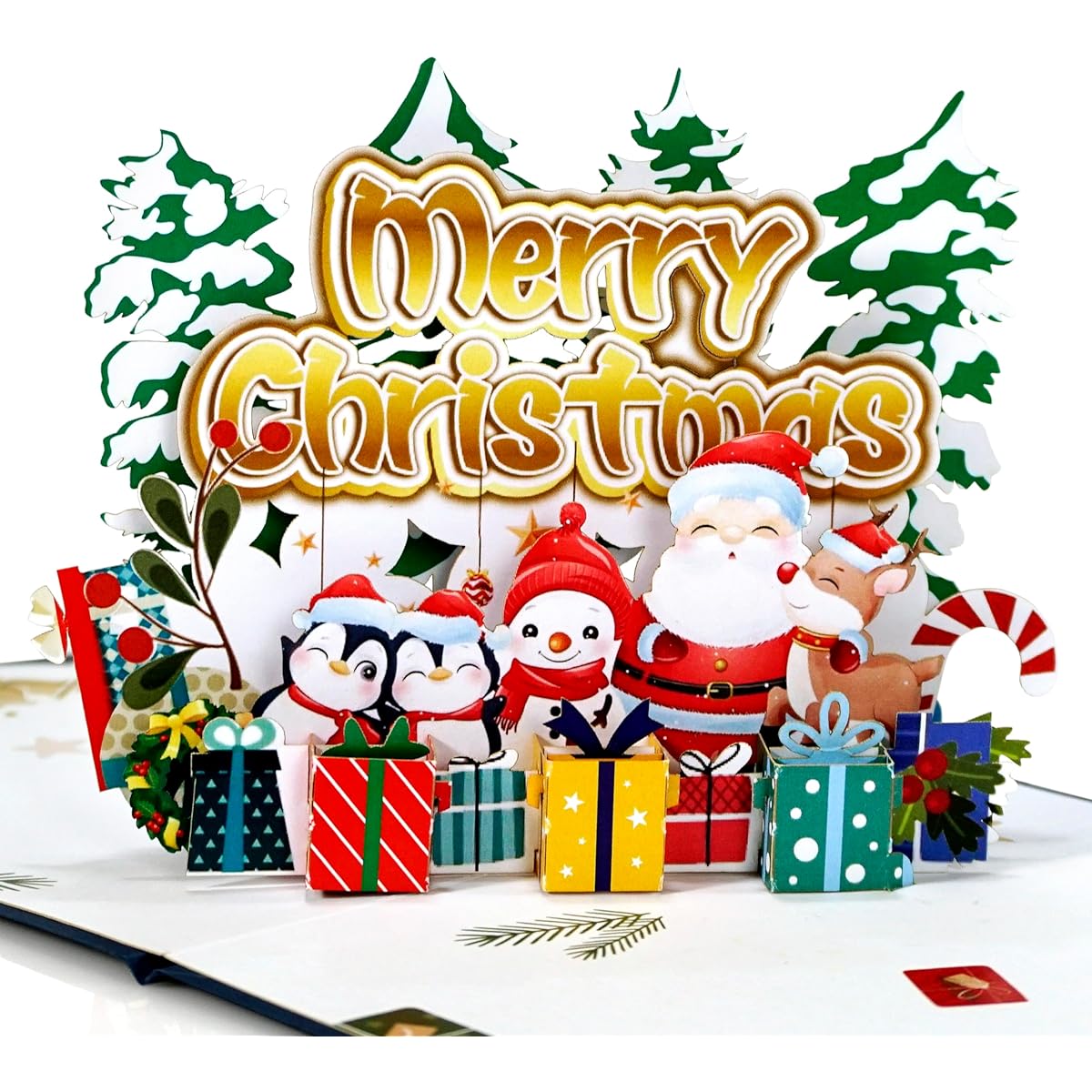 CUTPOPUP Merry Christmas, Merry Christmas Cards Pop-up, 3D Christmas, New Year, Holiday Greeting Cards (Merry Christmas) US8-CN256US1515