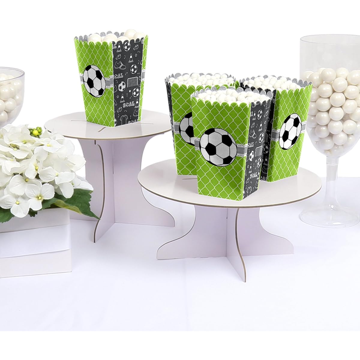 Big Dot of Happiness Goaaal - Soccer - Baby Shower and Birthday Party Favor Popcorn Treat Boxes - Set of 12