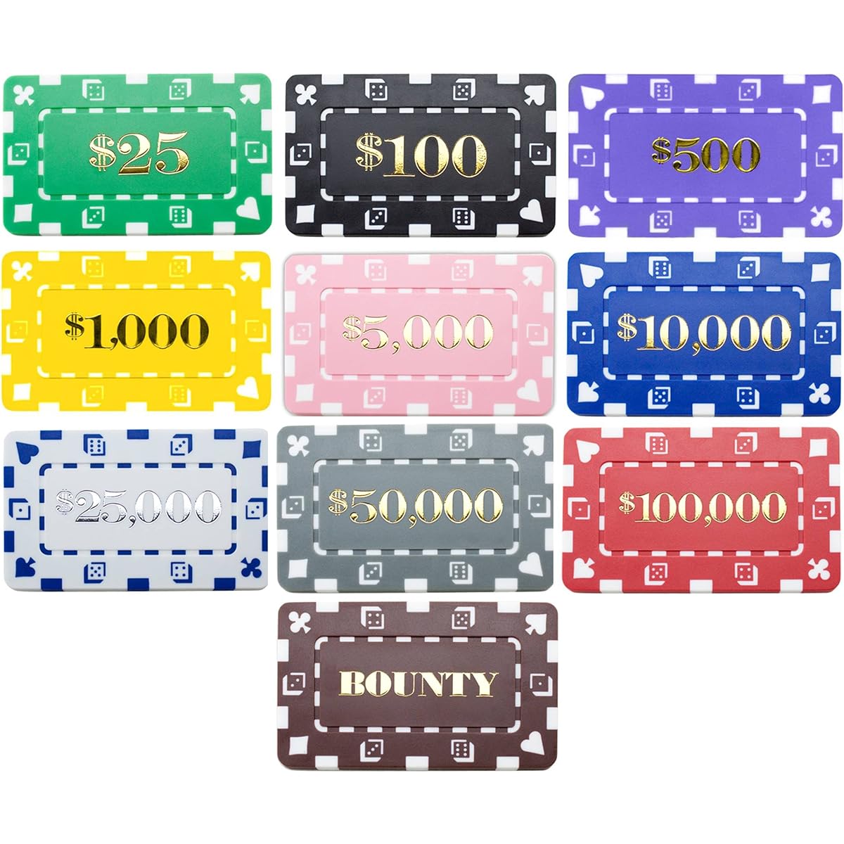 Set of 25 Poker Chip Plaques - Choose your type!