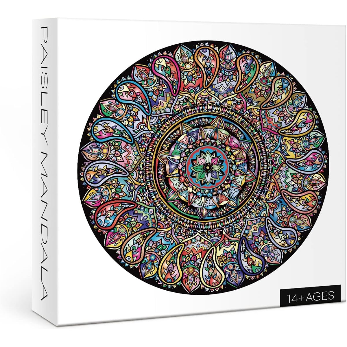 Hard Mandala Puzzle 1000 Pieces Difficult Puzzle for Adults Challenging Colorful Round Jigsaw Puzzle
