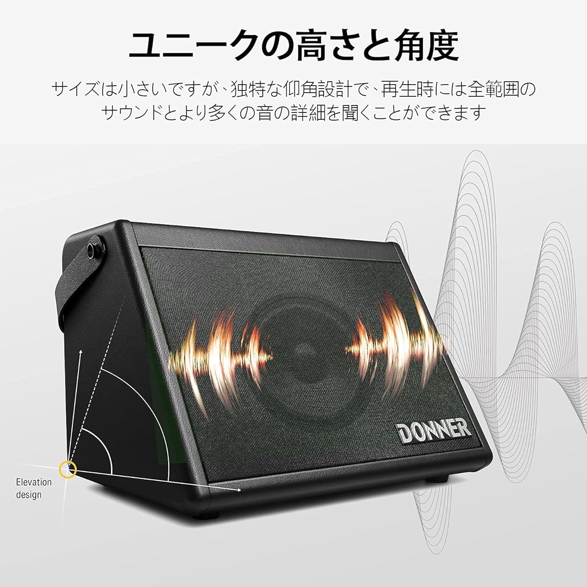 Donner Amplifier for Electronic Drum Keyboard 20W External Speaker Small Mini Wireless Black Japanese Instruction Manual DDA-20