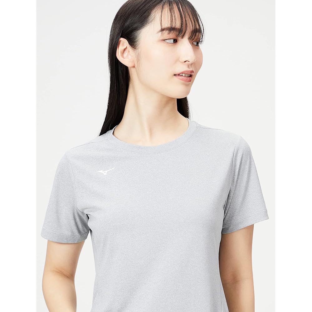 Mizuno 32MA2312 Women's Training Wear, Short Sleeve T-Shirt, Sweat Absorbent, Quick Drying, UV UPF15