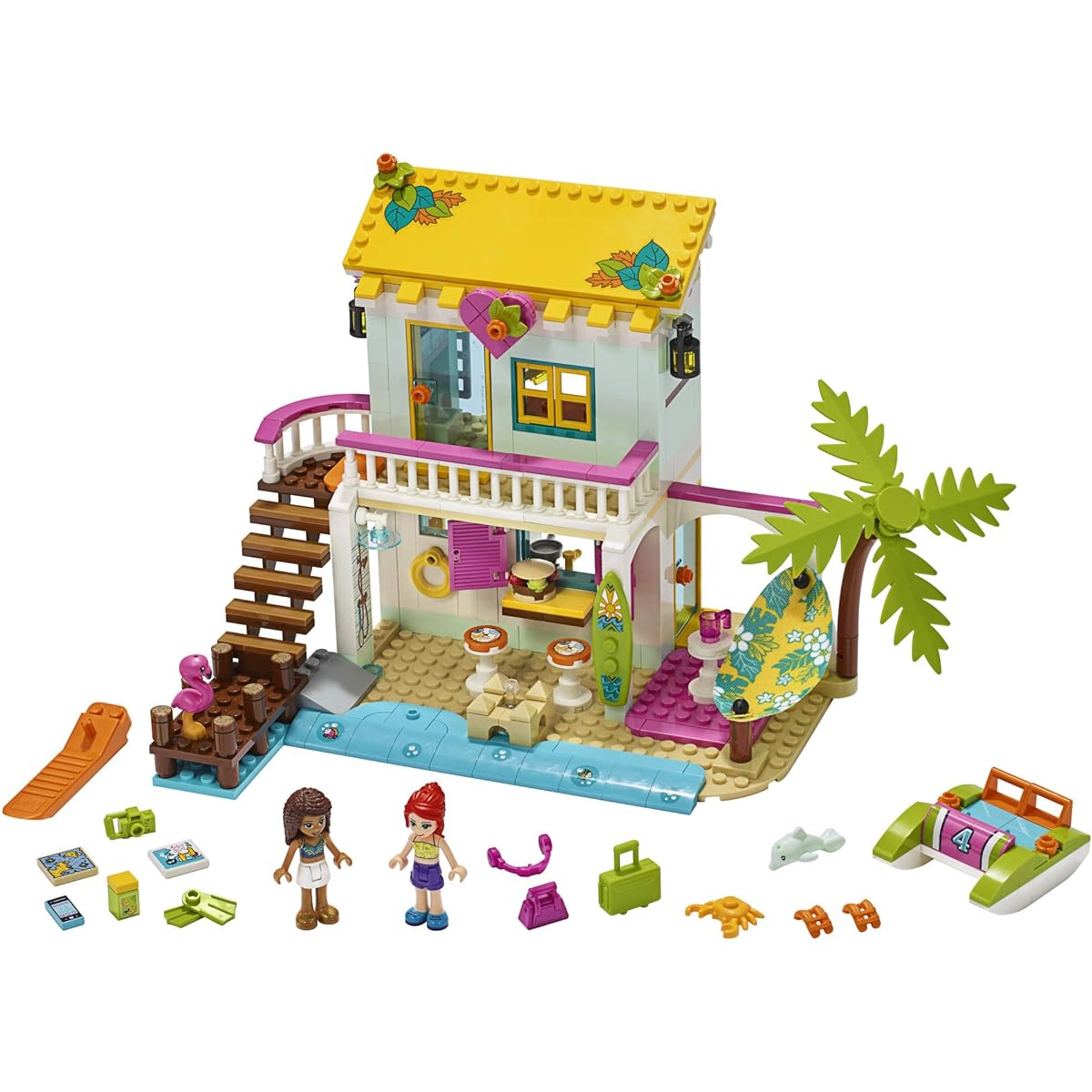 LEGO Friends Beach House 41428 Building Kit; Sparks Hours of Summer Adventure Play, New 2020 (444 Pieces)