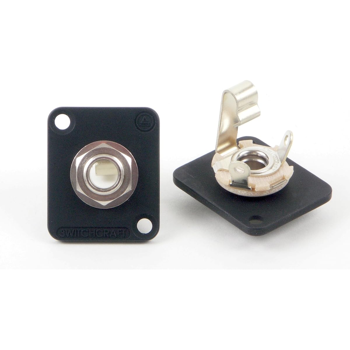 Switchcraft E11BPKG Panel Mount 0.25" Female Mono 2 Conductor, Bagged with 4-40 Threads, Black Finish