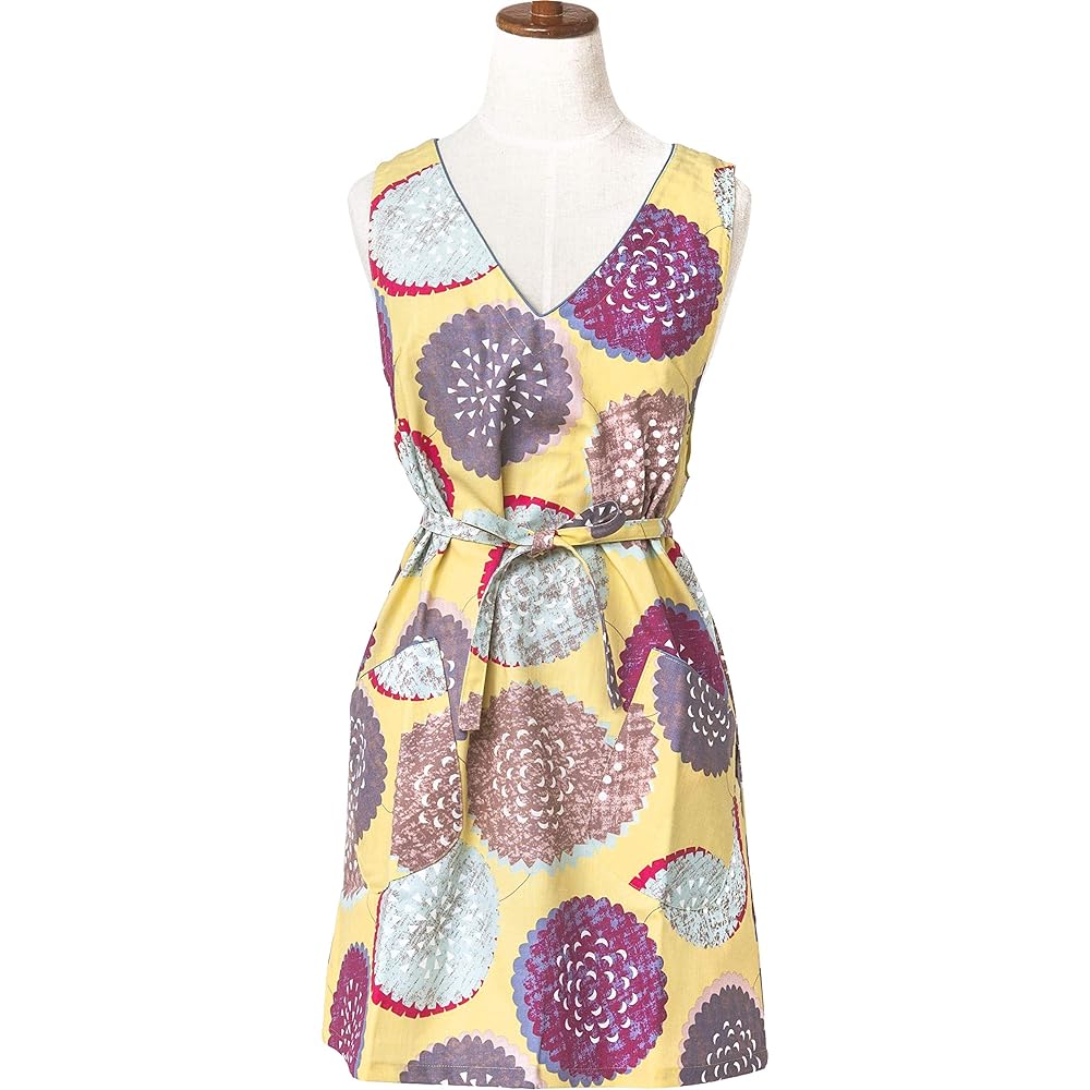 [isso ecco] Isso Ecco Apron Dress Cookie Flower Free Size Made in Japan