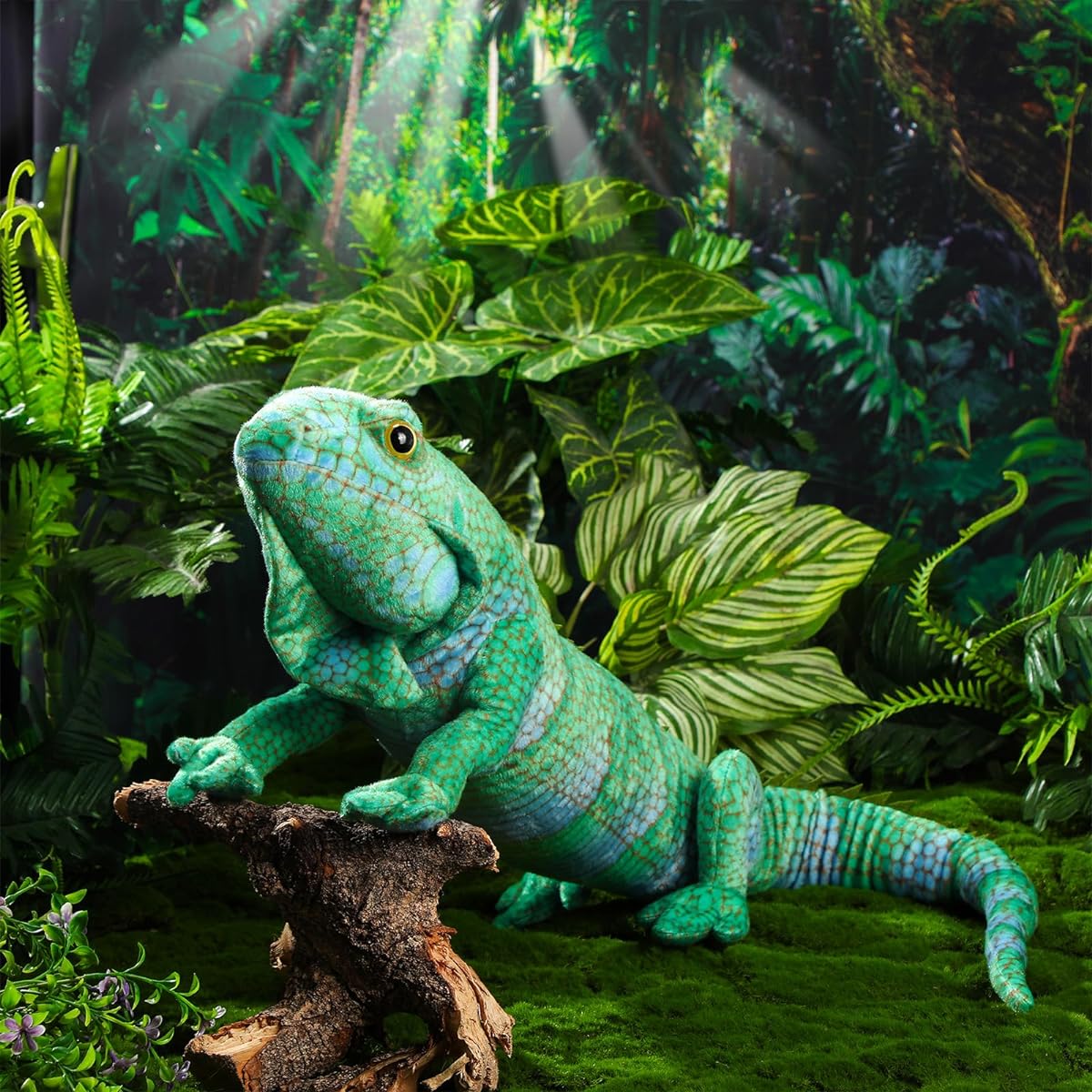 Syhood 37.4" Lizard Stuffed Animal Realistic Stuffed Iguana Lizard Toy Soft Stuffed Reptile Gift Boys Girls Animal Lover Birthday Christmas