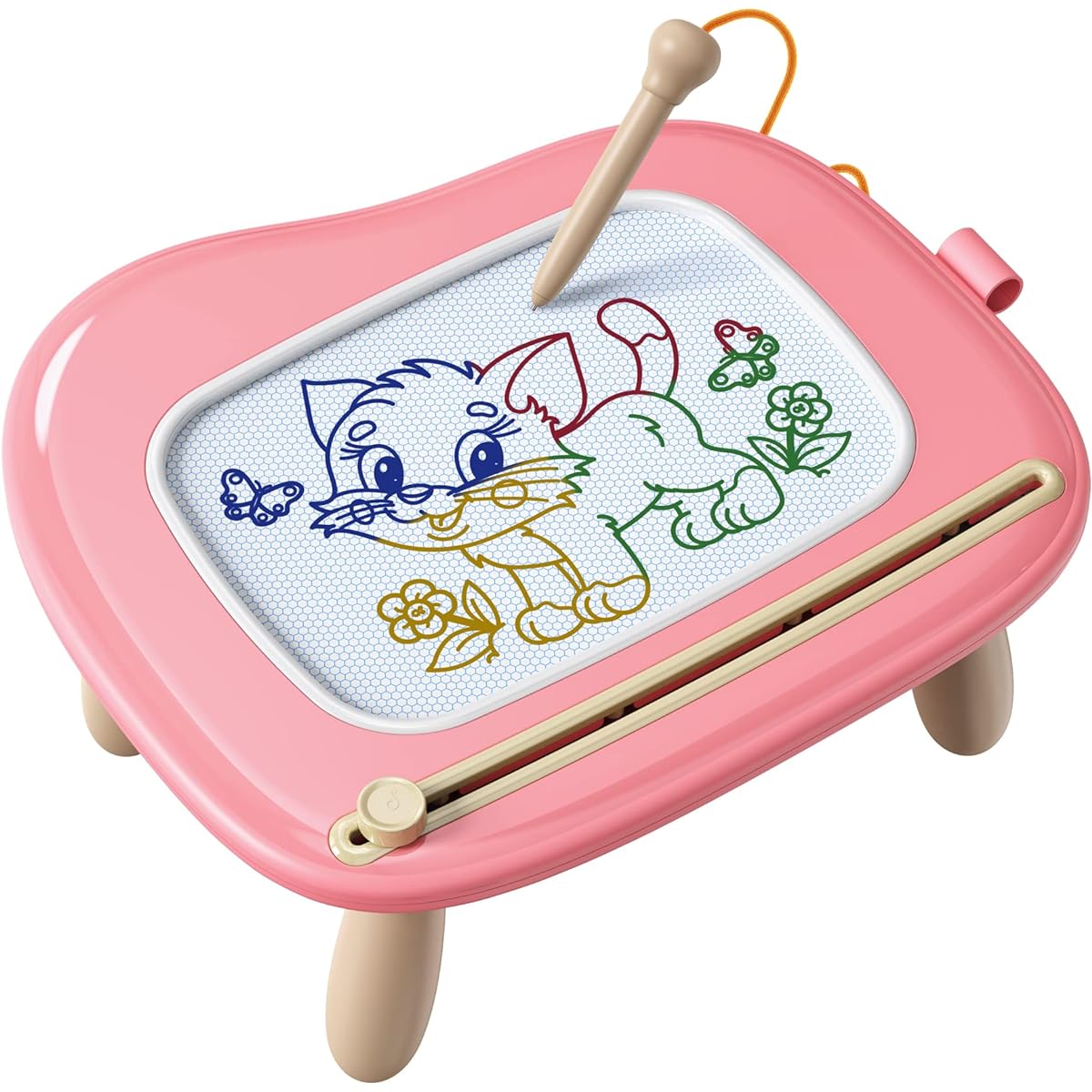 KOKODI Toys Gifts for 1 2 3 Years Old Girl, Sturdy Magnetic Drawing Board Sketch Doodle Pad, Educational Learning Birthday Ch