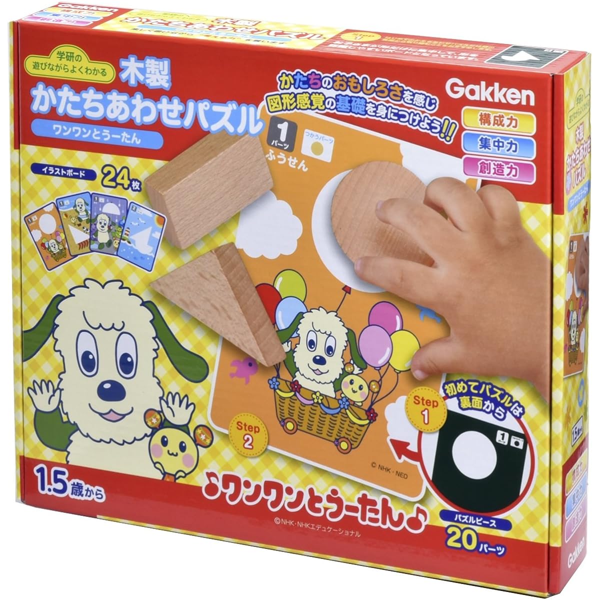 Wooden Shape Matching Puzzle Wanwan and Utan