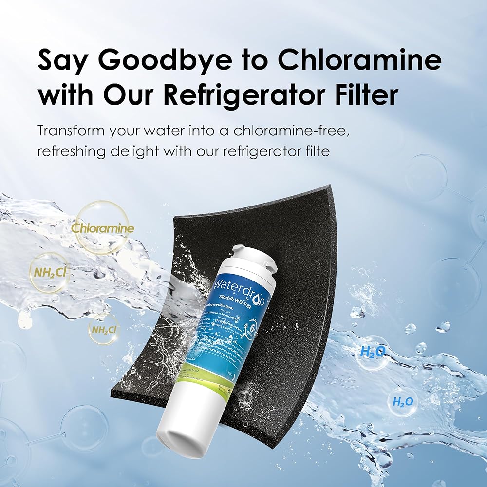 Waterdrop MSWF Refrigerator Water Purifier Compatible with GE MSWF, 101820A, 101821B, RWF1500A 3 Pack