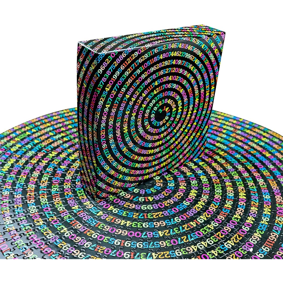 Bgraamiens Puzzles - Pi Day Puzzle Mysterious Pi Puzzle Hard Unique Round Number Puzzle for Adults (Rainbow Pi)