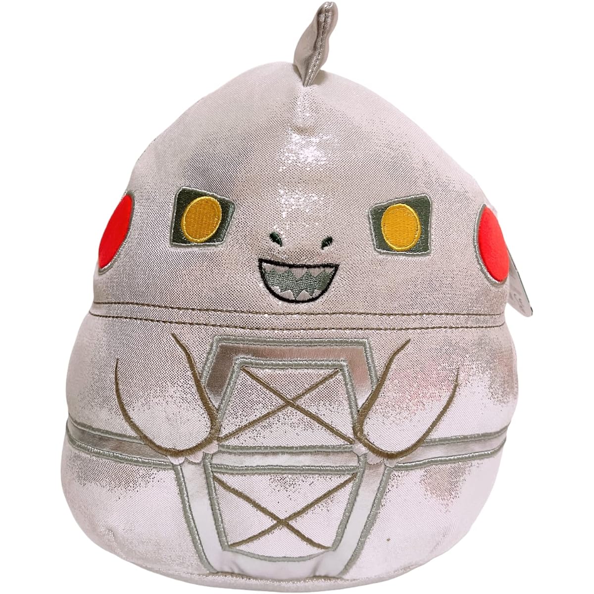 Squishmallows Kellytoy Godzilla Plush Toy (8/Inch Mechagodzilla) Grey 8 Inch (SQK2817)