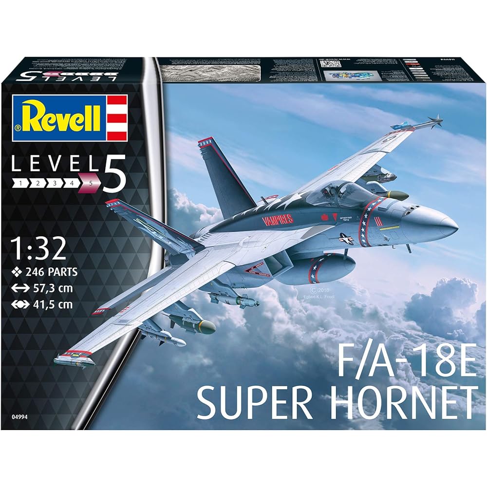 German Level 1/32 US Navy F/A-18E Super Hornet Plastic Model 04994