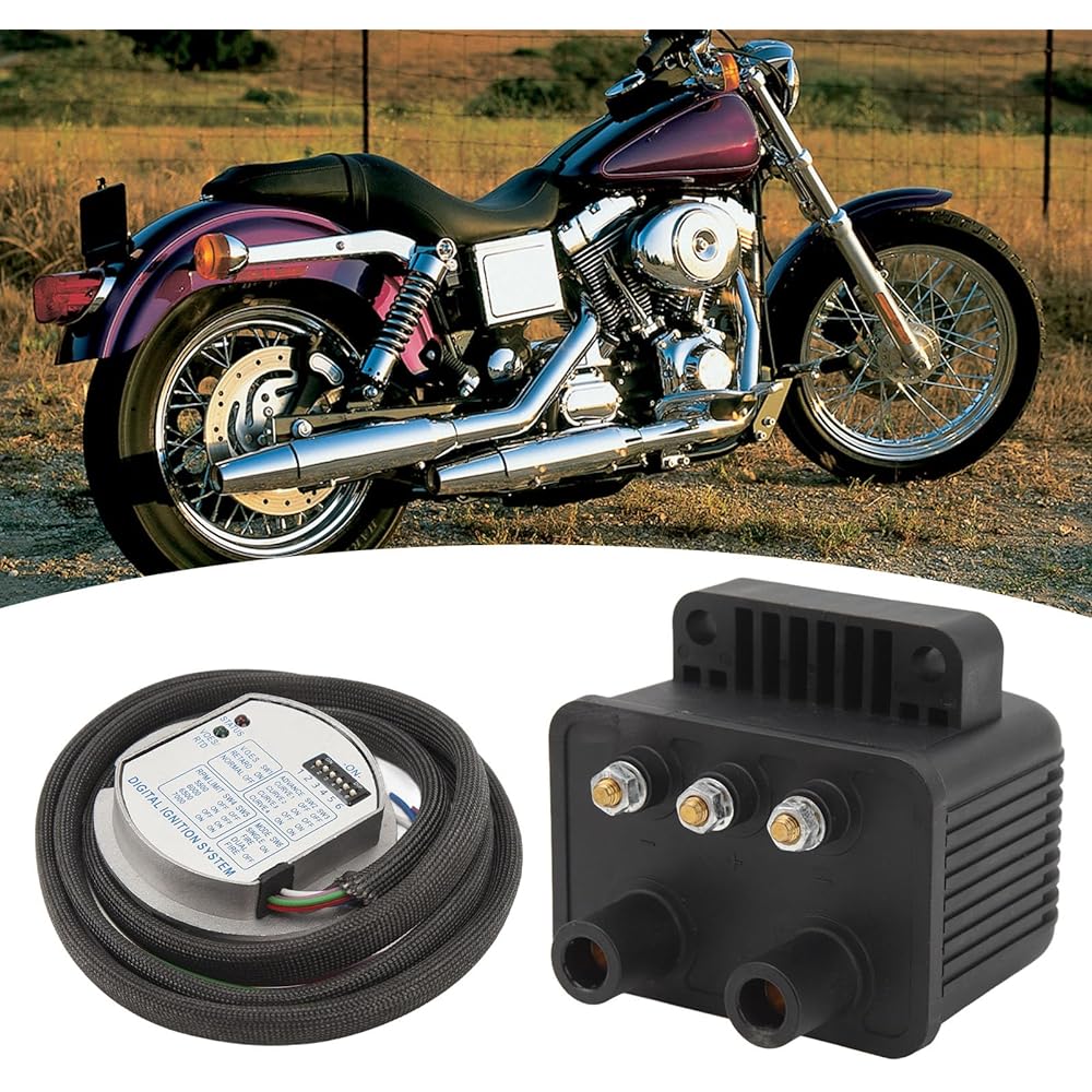 Electronic Ignition System, Heat Resistant 53-660 High Strength 22 Piece Long-Term Durability Programmable Ignition Set Big Twin 1970-1999