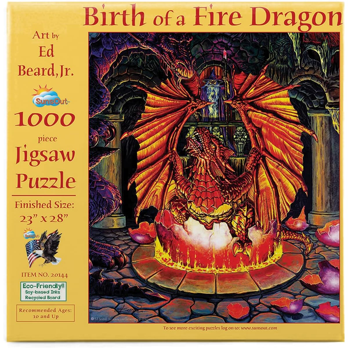 SUNSOUT INC - Birth of the Fire Dragon - 1000 Piece Jigsaw Puzzle by Artist - Finished Size 23" x 28" - MPN# 20144