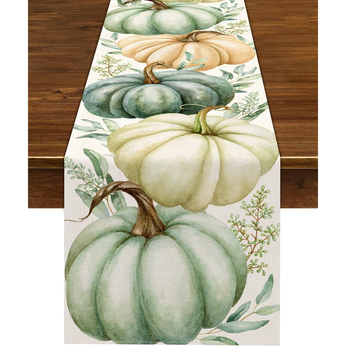 Nepnuser Pumpkin Table Runner Fall Thanksgiving Harvest Festival Party Decorations Home Kitchen Dining Room Decor