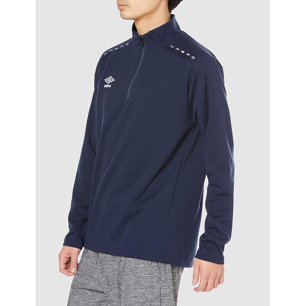 [Umbro] Soccer Jersey, Long Sleeve, Half Zip, Sweat Absorbent, Quick Drying, Dry, Stretch, Practice, Club Activities, Training, Men's
