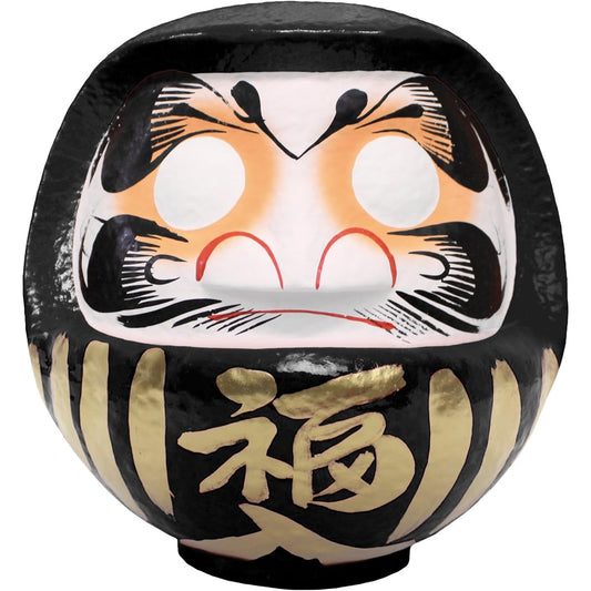 Daruma Lucky Daruma No. 10 Black [Business success/goal achievement] 28x26x30cm HKDM-10-BK-14