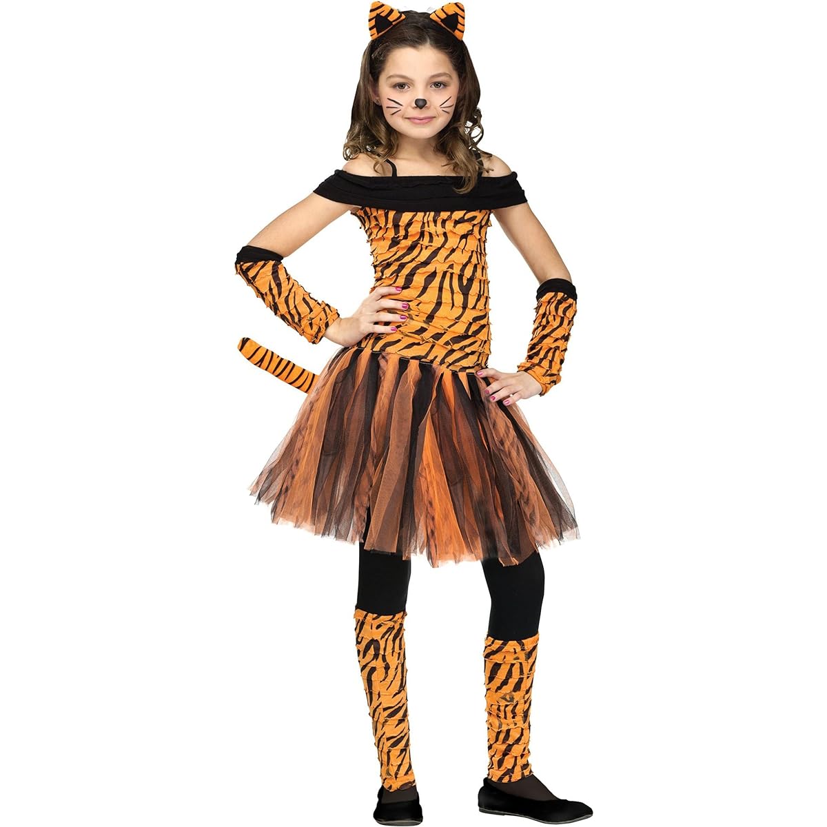 Tigress Child Costume Tiger Child Costume♪Halloween♪Size: Medium (8/10)