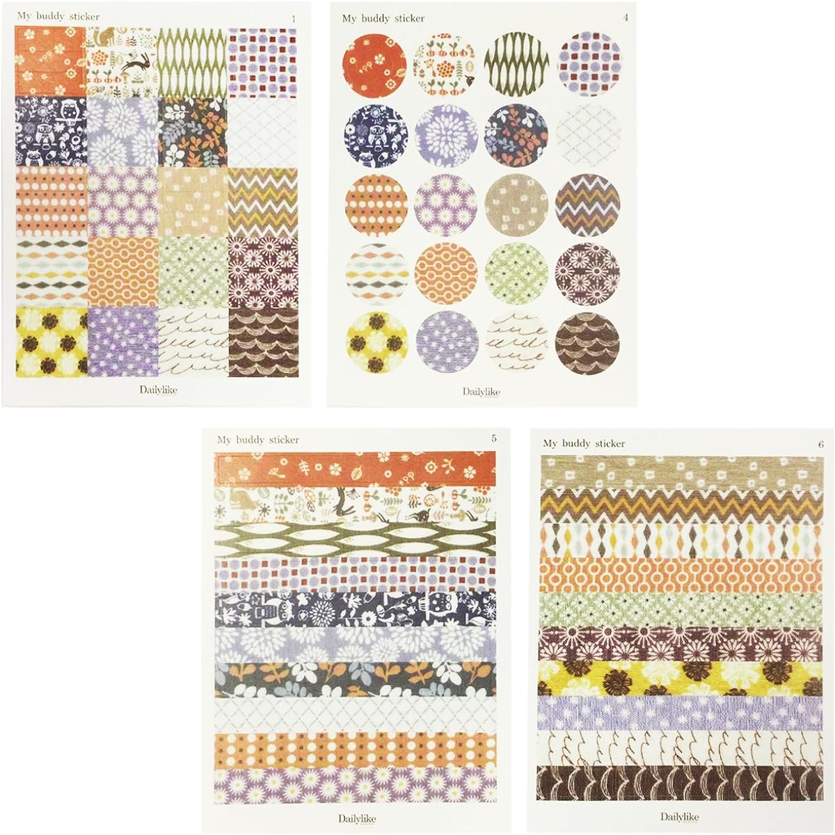 Wrapables Deco Pattern Sticker Set for Decoration