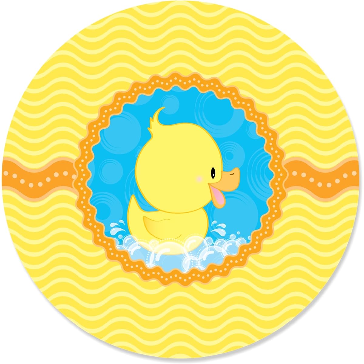 Ducky Duck - Party Circle Sticker Labels - 24 Sheets