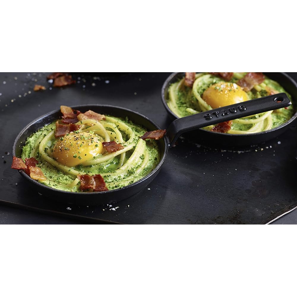 Staub "Mini Frying Pan Black 12cm" Small Cast Enamel Skillet [Authorized Japanese Product] Frying Pan 40509-529
